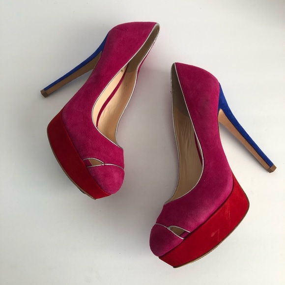 Footcandy colorblock suede pumps - Picture 6 of 13